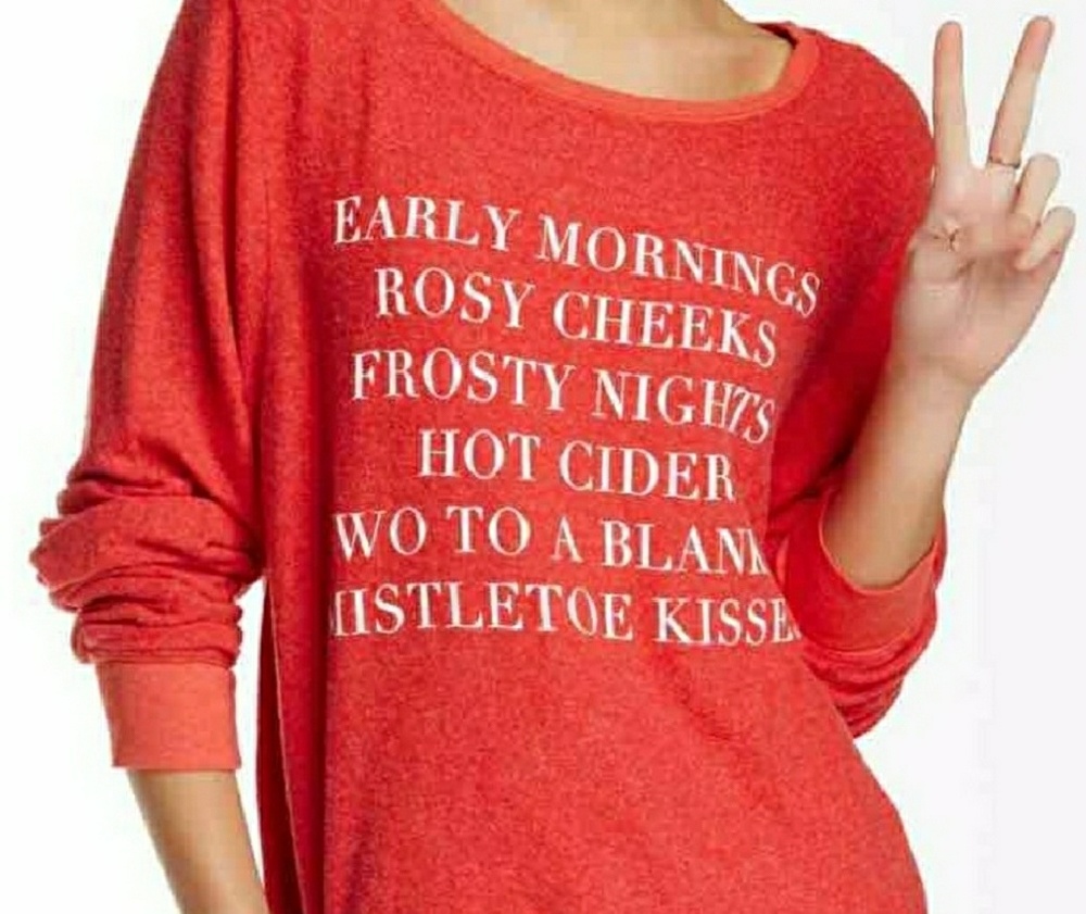 NWOT Wildfox Red Holiday Sweater